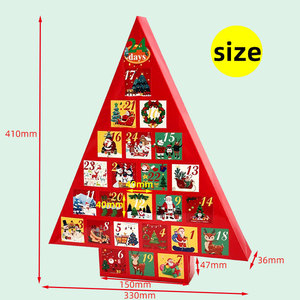Noel Advent takvim kutuları 24 adet DIY için 2025 özel baskı katlanabilir paket hediyelik yılbaşı ağacı  kutu kağit kutu - Product Image 2