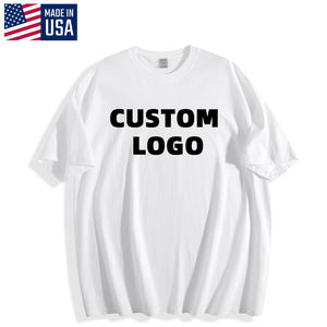 Hecho en EE. UU. OEM/ODM Personalizado de gran tamaño Tallas grandes 100% Camiseta de algodón Hombres Mujeres Peso pesado Estilo casual Diseño en blanco Impresión de logotipo - Product Image 1