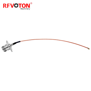 Brida de conector hembra tipo N de suministro de fábrica a <span class=keywords><strong>U</strong></span>. fl UFL con conjunto de cable de antena de extensión de cola de cerdo coaxial RF RG178 - Product Image 3