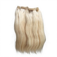 Nandee House Cheveux Indiens 100% Vierges, Double Trame Faite à la Machine, Haute Qualité, Aspect Naturel, Cheveux de Temple, Lisses, Décolorés Naturellement 613