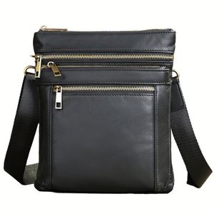 Factory Tactical Outdoor <b>Men</b> Genuine Leather Vintage Style Messenger <b>Shoulder</b> Crossbody <b>Bag</b> Adjustable Strap - Product Image 1