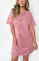 Fabrication sur mesure T-shirt pour femmes robe T-shirt long d'été délavé à l'acide pour femmes