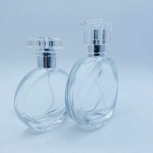 Botellas de Perfume de Vidrio Transparente de 30ml/70ml con Tapa de Plástico para Dispensar Fragancias, Frascos de Vidrio Redondos para Cuidado Personal - Product Image 3
