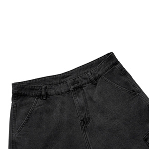 กางเกงยีนส์ขาสั้นสำหรับทุกเพศของผู้ชายกางเกงยีนส์ขาสั้น100% สั้นเอวผ้าฝ้าย - Product Image 2