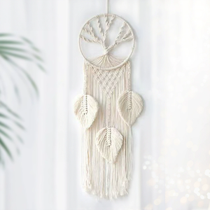Attrape-rêves Arbre de Vie Moderne en Coton Tissé à la Main, Décoration Murale pour Maison et Chambre d'Hôtes, Ornement Suspendu, Carillon Éolien, Cadeau - Product Image 3