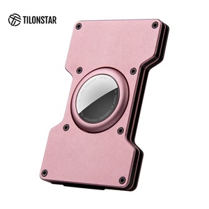 TILONSTAR TVC700 Built-in Case for AirTag Deluxe Money Clip Slim Business Metal Wallet Credit <b>Card</b> Holder for Daily Life - Product Image 3