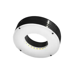 Lampu cincin penglihatan mesin mikroskop LED, cahaya sumber cahaya melingkar 0 sudut inspeksi produk industri