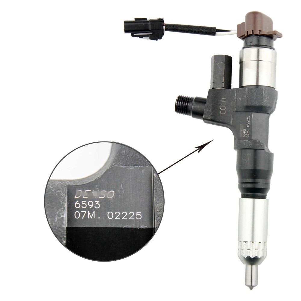 Fuel Injector  095000-6593 common rail injector 095000-6593 23670-E0100 for Hino J08E Kobelco SK330-8 SK350