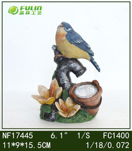 Arbre lumineux de jardin à énergie solaire ornement suspendu extérieur résine artisanat guirlande d'oiseaux Statue ornement d'oiseau pour jardin décoratif - Product Image 3