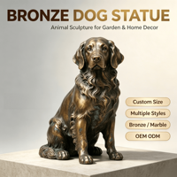 Sculpture de Berger Allemand K9 en Bronze Grandeur Nature, Statue de Chien de Travail Faite à la Main pour Décoration Extérieure et Aménagement Paysager