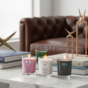 Ensemble de bougies <span class=keywords><strong>d</strong></span>'aromathérapie personnalisées, bougies rituelles spirituelles avec étiquettes <span class=keywords><strong>d</strong></span>'<span class=keywords><strong>intention</strong></span>, bougies parfumées pour la méditation - Product Image 3