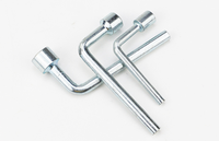 Clé à douille hexagonale en L en acier au carbone métrique de 6 à 19 mm, plaquée zinc/nickel, disponible en OEM, qualité industrielle