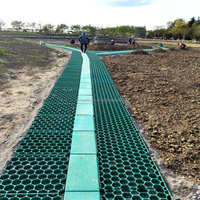 Rejilla/Alfombra de Plástico HDPE de Alta Calidad SDM, Modelo 50x50, para Uso Industrial, Jardín, Paisajismo, Parque, Plantación de Césped