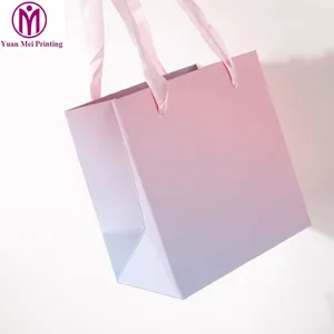 Custom unique small shopping gift packaging art paper bag with your own logo