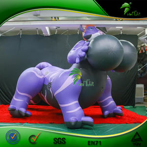 बड़े पेट इंflatable बाघ लड़कियों को बड़े स्तन स्क्वीकी सवारी - Product Image 6