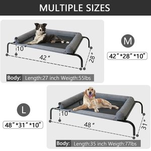 Tragbares Haustier-Hängematten bett für Haustiere im Innen-und Außenbereich Atmungsaktives Netz kühlung Erhöhtes Haustier kissen bett Erhöhte Hunde betten Betten für kleine Hunde - Product Image 5