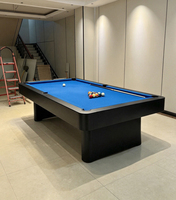 Table de billard professionnelle de luxe 9FT en marbre et ardoise avec cadre en bois massif, personnalisable, modèle 2026, à vendre