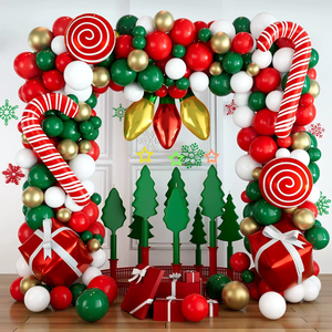 Buon natale Set di palloncini albero di natale babbo natale combinazione per feste forniture regalo arco palloncino - Product Image 6