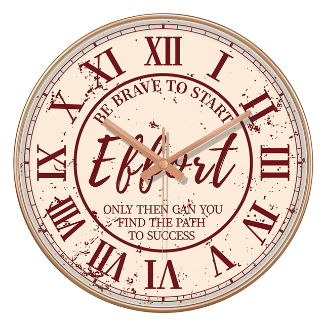 European Classic Luxury Art Deco Retro Vintage Plastic Roman Numbers Quartz Analog Hanging Silent Movement Customized Color Home