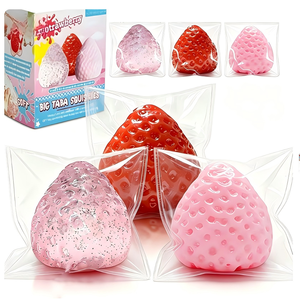Balle fraise souple faite à la main, jouet anti-stress amusant et souple, jouet à rebond lent en <span class=keywords><strong>vaseline</strong></span> malléable - Product Image 3