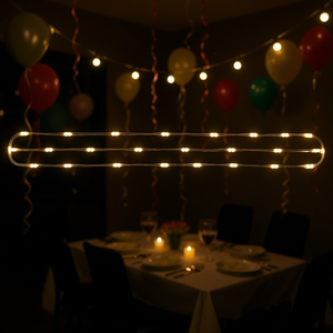 Warm White LED <b>String</b> 300 <b>Lights</b> 98.4 Ft PVC Party Lighting - Product Image 2