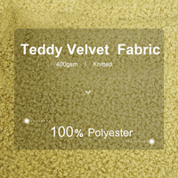 Tissu en velours Teddy classique tricoté 100 % polyester de haute qualité, très populaire, pour les applications de décoration intérieure