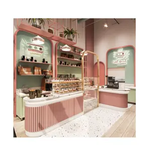 3D Dessert Shop Ontwerp Bakkerij Winkel Met Gebak Display Cake Winkel Interieur Macaron Bar Decoratie Voor Sales