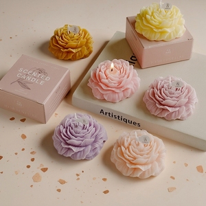 Candela Artigianale a Forma di <span class=keywords><strong>Peonia</strong></span> in Cera di Soia Profumata, Ornamento Creativo per Aromaterapia, Regalo Personalizzabile per <span class=keywords><strong>la</strong></span> Festa degli Insegnanti - Product Image 2
