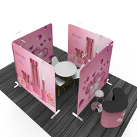 Stand d'exposition portable sur mesure 10x10, en alliage d'aluminium, pliable, murs de stand d'exposition, tissu tendu, sublimation par transfert thermique, 10 pieds