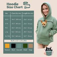 USMILEPET Sweat-shirt chaud unisexe surdimensionné avec poche kangourou en polaire Sherpa pour animaux de compagnie