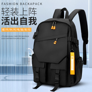 Fashion <b>Backpack</b> <b>Large</b> Capacity 14 Inch Computer Bag Casual Style For Business Travel School Use - Product Image 1
