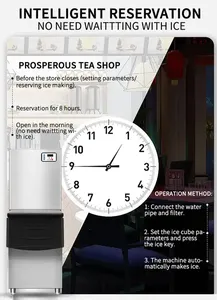 Máquina de hielo modular comercial GQ Rendimiento Cubo completo Trituradora automática Fabricación de hielo Máquina de hielo raspado lista para usar - Product Image 3