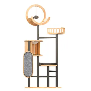 Moedern Multifunctional Metal Cat Tree Furniture Indoor Cats Climbing Tower Cat climber