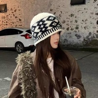 Bonnet d'hiver unisexe en acrylique jacquard côtelé réversible, tricoté, avec logo brodé personnalisé, pour homme, vente en gros
