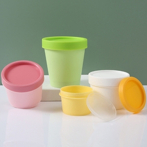 Vente directe usine – Pots de crème colorés en PP 50G 100G, pots à gommage pour les lèvres en plastique avec couvercle et cuillère applicatrice - Product Image 4