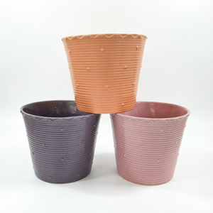 Pots à fleurs en céramique <span class=keywords><strong>de</strong></span> qualité supérieure, 6,5 pouces, rose pêche, à bord festonné côtelé, pour <span class=keywords><strong>une</strong></span> <span class=keywords><strong>d</strong></span>écoration élégante <span class=keywords><strong>de</strong></span> la maison et du jardin, plantes et fleurs <span class=keywords><strong>d</strong></span>'intérieur - Product Image 6