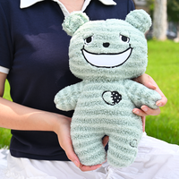 Marionnette d'ours personnalisée tie-dye OEM ODM, jouet en peluche shaggy avec oreilles scintillantes, idéal pour les enfants, cadeau pour les grossistes et importateurs de jouets