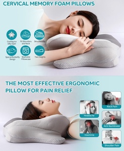 Cuscino Ergonomico in Memory Foam per il Sollievo dal Dolore Cervicale, Ortopedico, a Contorno a Farfalla, a Lento Ritorno, per Dormire, 5D - Product Image 3
