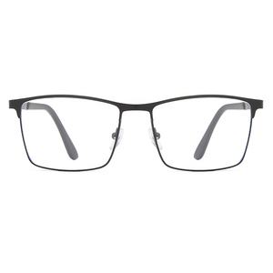 新しいファッショナブルな無地の金属製スクエアフレーム軽量ブルーライトカットメガネ卸売フルフレーム眼鏡男女兼用 - Product Image 6