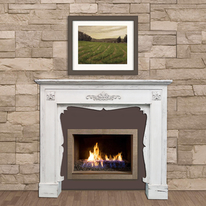 Luckywind Home Decor French Style Rustic Indoor Decorative Fireplace Surround Distressed White Wood <strong>Mantel</strong> <strong>Shelf</strong> Manufacturer - Product Image 6