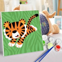 Peinture acrylique par numéros pour enfants, dessin animé 20*20, Mickey Mouse