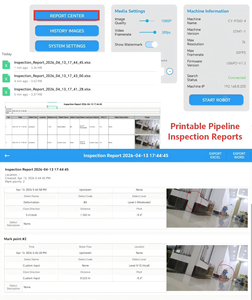 WIFI <b>Mini</b> Pipe Inspection <b>Robot</b> - DN100-DN500 CCTV Crawler Camera, APP Monitoring, Meter Counter, IP68 Waterproof, 200M Cable - Product Image 4