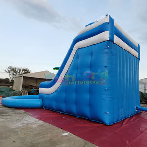 Castillo inflable comercial para jardín con tobogán acuático de doble carril y gran piscina para niños - Product Image 3