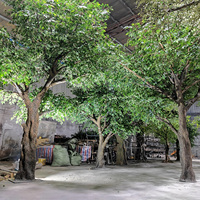 Grand arbre ficus artificiel décoratif d'intérieur unique pour hôtel, verdoyant, Arboles Artificiales, arbre banian