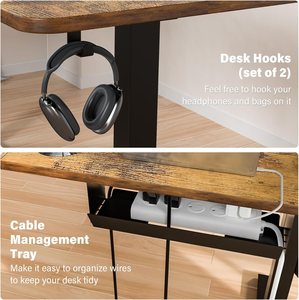 Large Ergonomic L Shape PC Laptop <strong>Computer</strong> <strong>Desk</strong> Dual Motor Standing Office Corner <strong>Desk</strong> Electric Height <strong>Adjustable</strong> L-shaped Table - Product Image 4