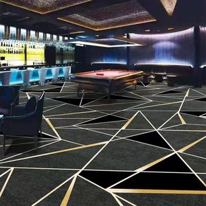 Las alfombrillas del hotel tienen una gran área llena de varios patrones, suela de cáñamo de rejilla simple moderna, alfombrillas duraderas resistentes al desgaste - Product Image 3