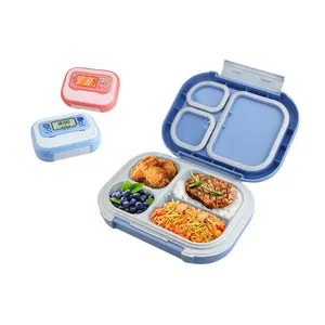840毫升美味的可持续便当午餐盒，带勺子和叉子，适合儿童热食卡通