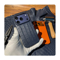 Coque de Téléphone de Luxe Designer pour iPhone 18 17 Pro, Étui en Cuir de Crocodile Véritable Exotique, Magnétique, Antichoc, avec Cadre de Protection pour Appareil Photo