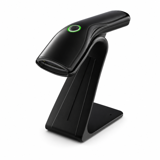 2D Barcode Scanner Bluetooth5.2 2.4G Wireless USB2.0 Interface Handheld QR Code Reader Supermarket POS Retail Cashier 90m Range