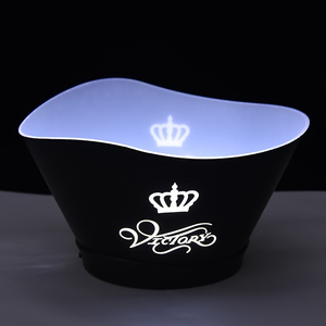 Bán Buôn Chiếu Sáng Acrylic Nhựa Xô 12L Kim Loại Thép Không Gỉ Vòng Kim Loại Bia Rượu Sâm Banh Lưu Trữ Rượu Vang <span class=keywords><strong>LED</strong></span> Xô Đá - Product Image 3